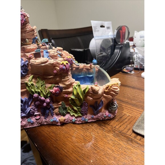 Disney The Little Mermaid Ariel Sebastian Snow Globe Fountain Works Some Damage - Picture 15 of 16